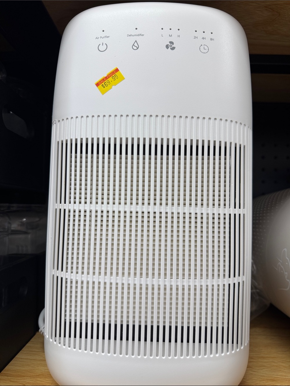White Portable Air Purifier & Dehumidifier - Compact Two-in-One